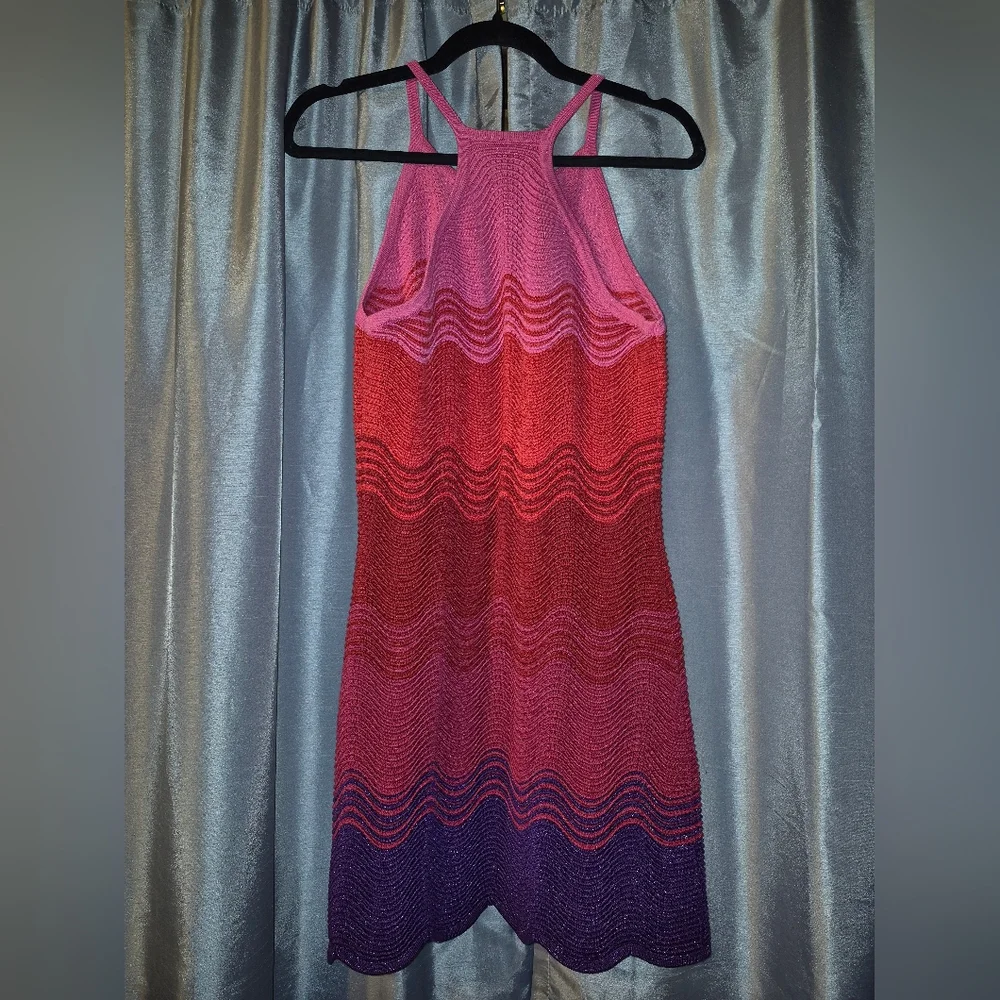 Multicolor Wave Pattern Dress - Picture 2 of 4